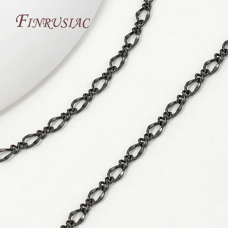 Black Brass Decorative Chain for DIY Jewelry Making – 2.8mm