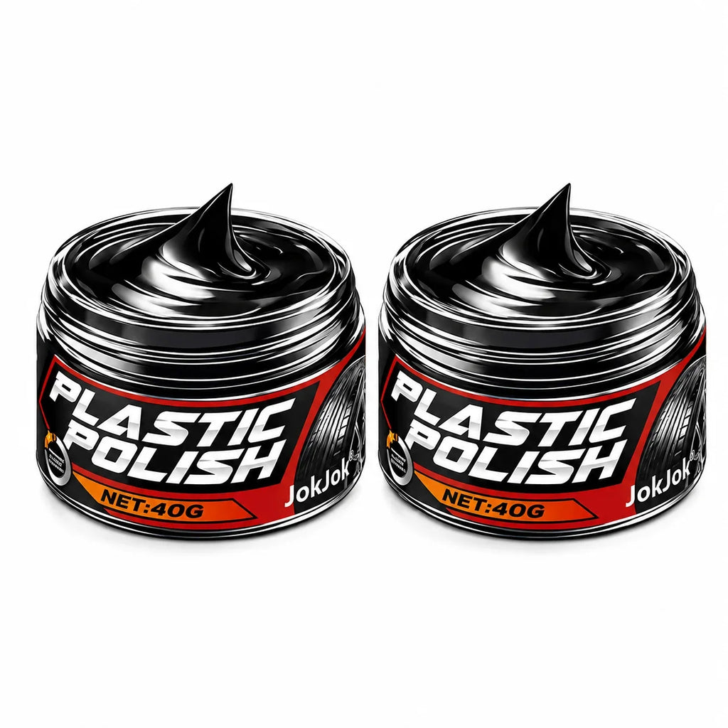 Car Plastic Trim Restorer Polish Paste – UV Shield 2-Pack