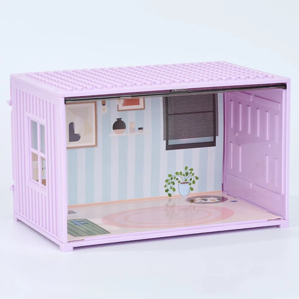Miniature Dollhouse Furniture Set – 1:12 Pink Room Accessories