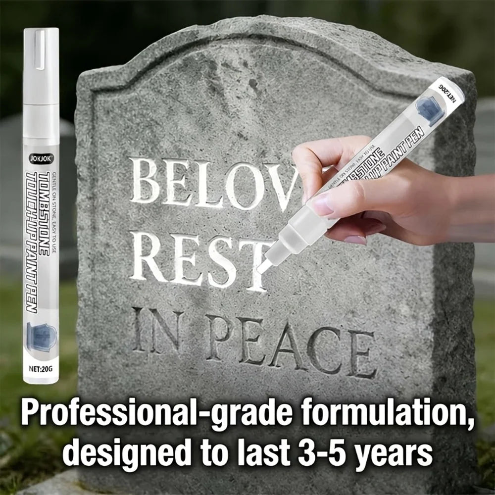 JOKJOK White Tombstone Marker Pen – Oil-Based Fine Tip