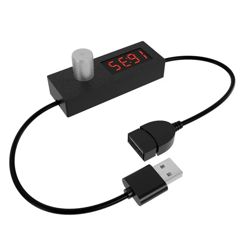 Compact 24H Digital Countdown Timer with USB Switch Cable
