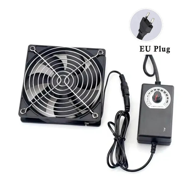 12cm 220V/12V Exhaust Cooling Fan with Controller | Server GPU