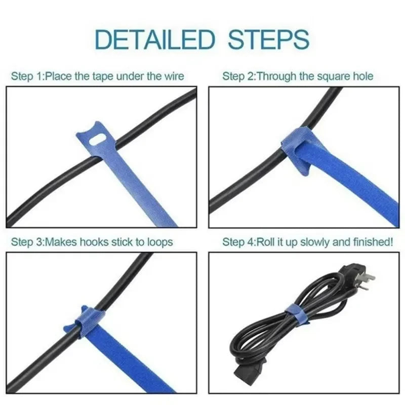 Nylon Cable Ties & Wire Organizer Set – 10/30/50 Pcs