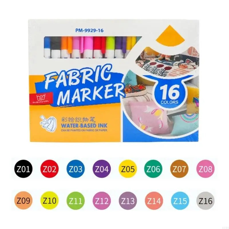 Water-Based Fabric Marker Set – 8 Colors for Cloth & Canvas