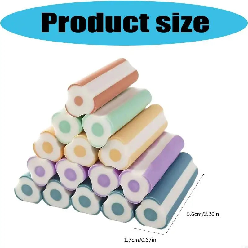Ergonomic Grip Pencil Erasers – Flexible PVC, 5 or 10 Pack
