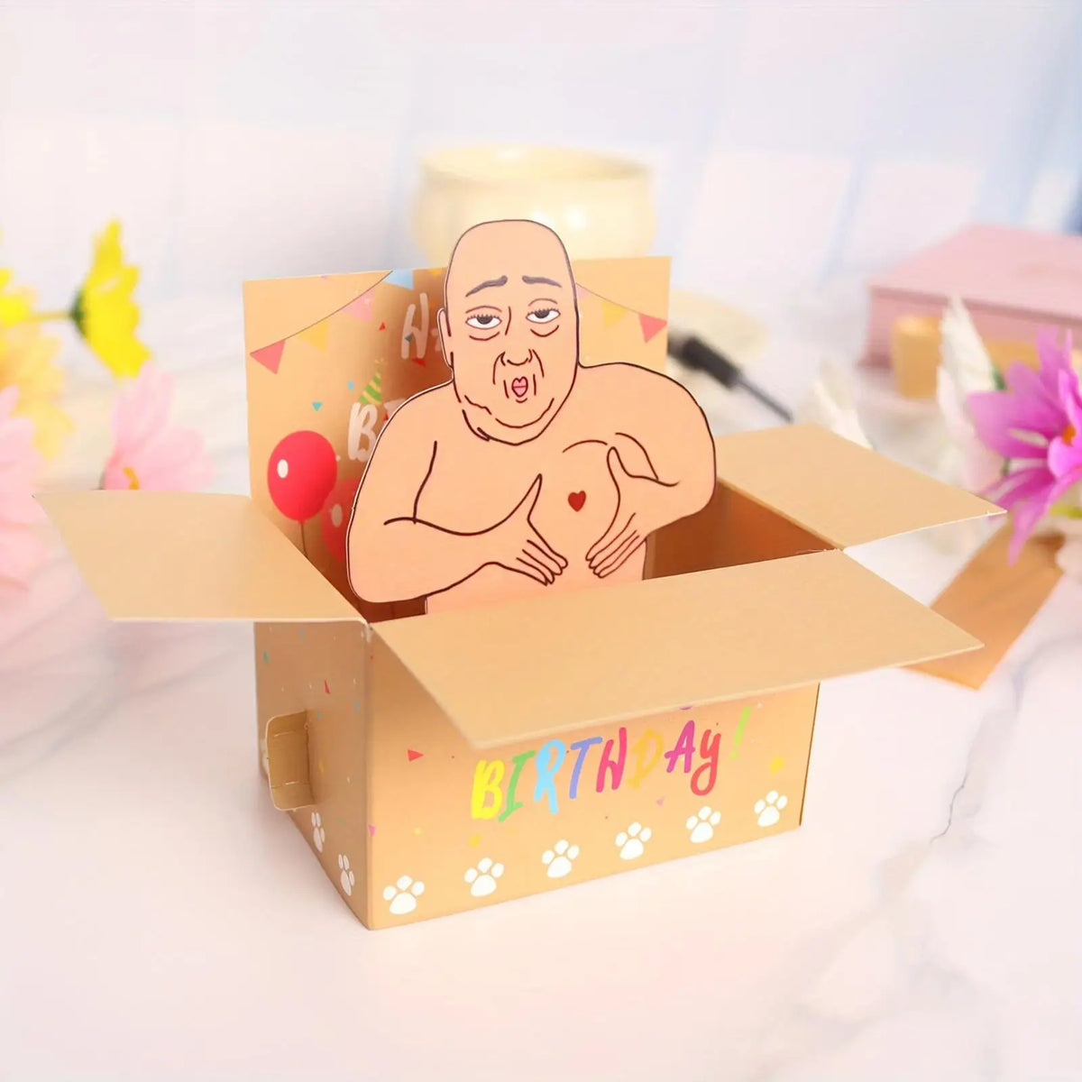 Funny 3D Pop-Up Happy Birthday Card – Whimsical Design