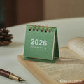 2026 Retro Mini Scroll Desk Calendar | Desktop Planner Decor