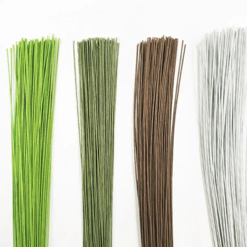 100Pcs 40cm Artificial Floral Wire Stems for DIY Wedding Decor