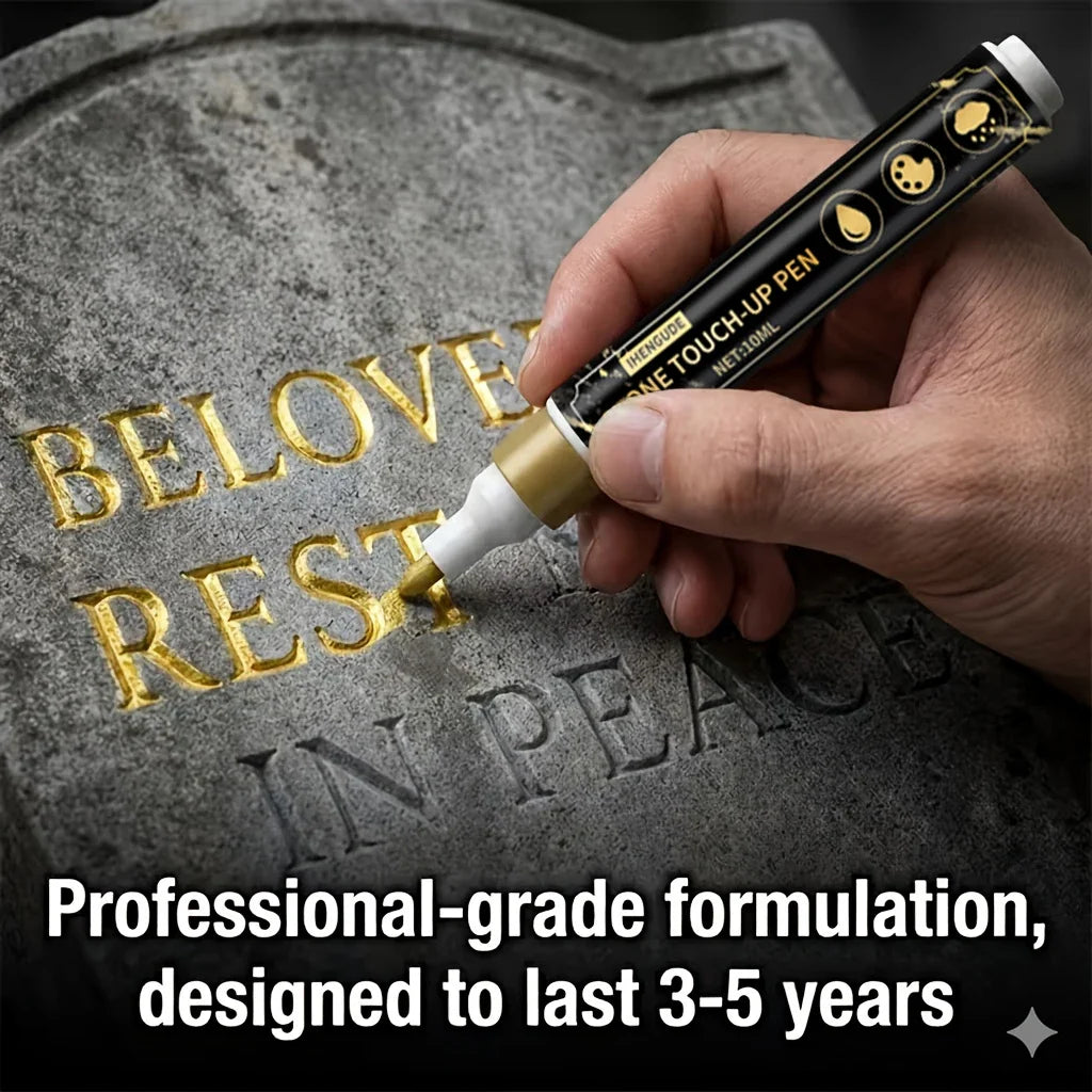 Golden Tombstone Marker Pen – Restore Granite & Marble Text