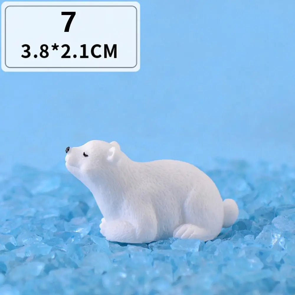 Polar Bear Resin Figurine – Micro Landscape & Fairy Garden Miniature