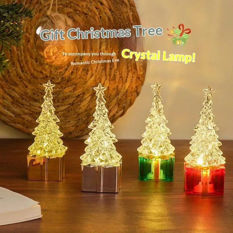 Crystal Christmas Tree LED Night Light | Warm Xmas Glow Decor