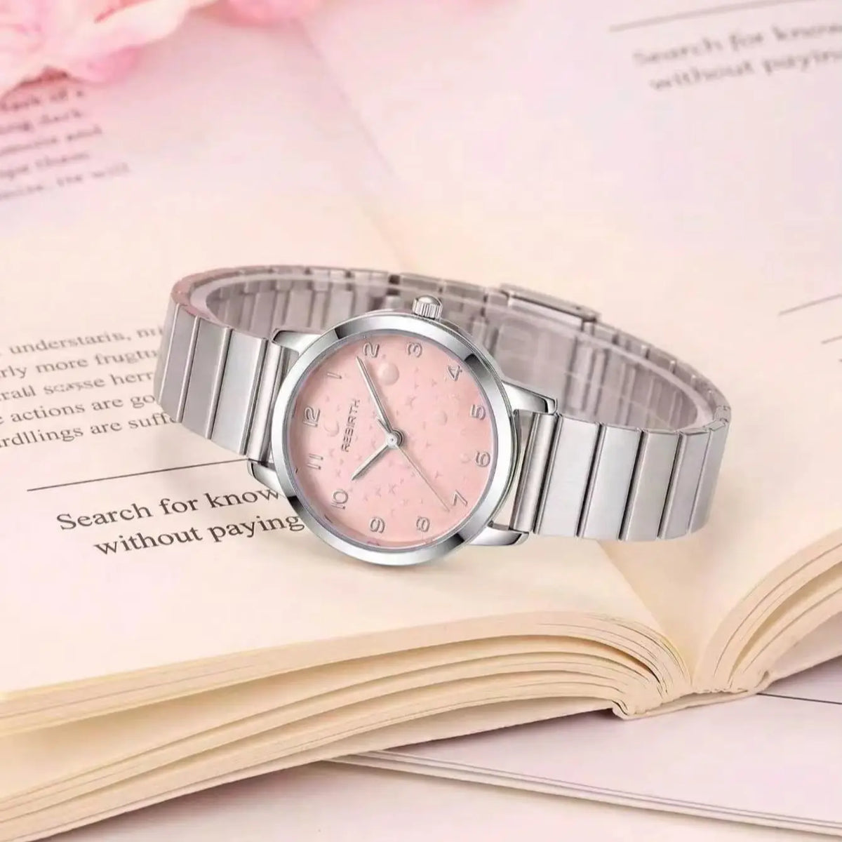 REBIRTH Women's Gold Starry Sky Dial Quartz Watch | 3 Bar
