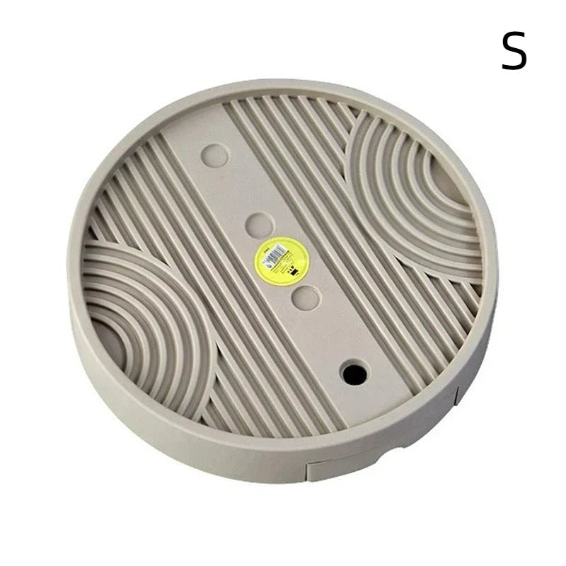 Round Caster Flower Pot Tray with Drainage – 3 Sizes