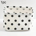 Foldable Canvas Storage Basket with Handle – Cotton & Linen