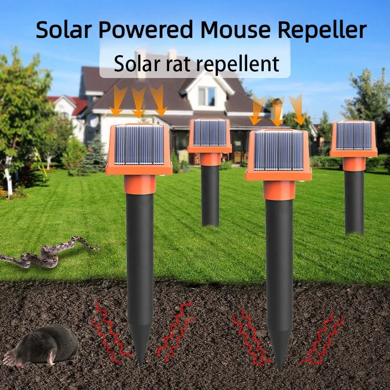Solar Ultrasonic Pest Repeller – IP54 Waterproof Garden Stake