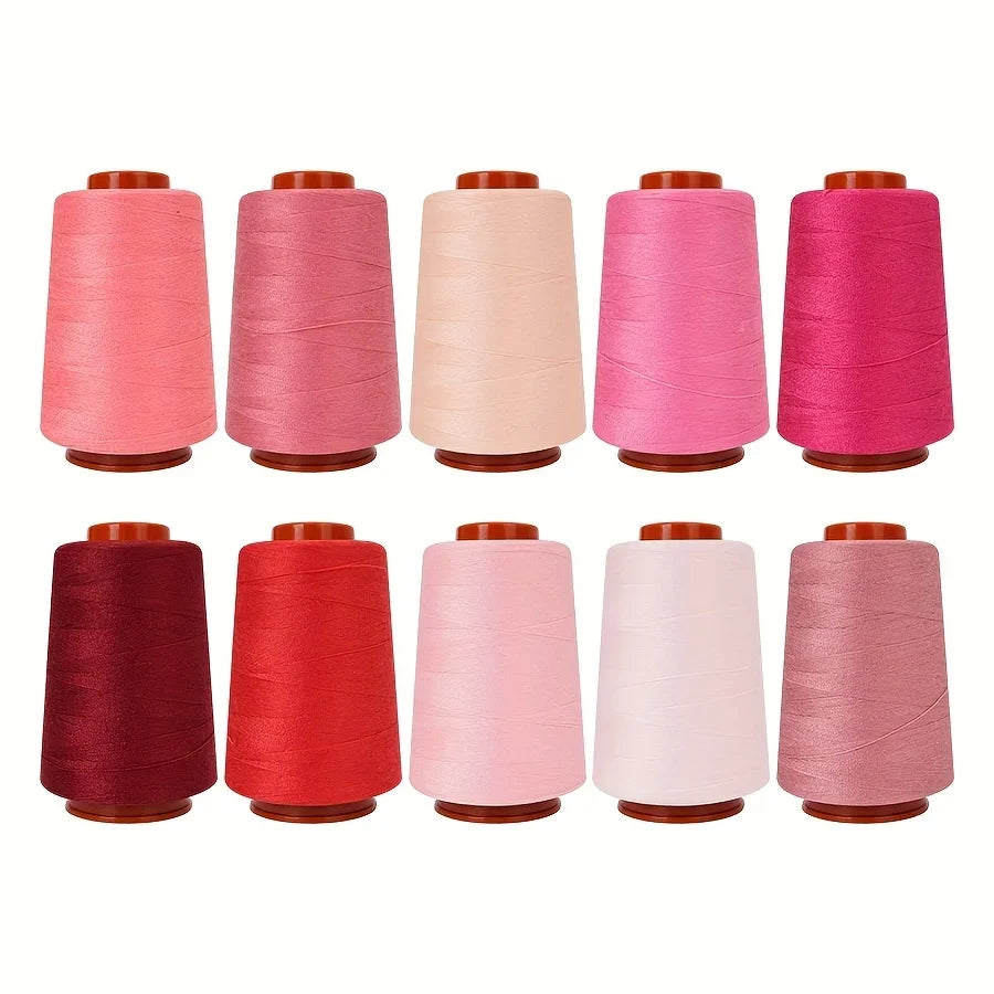 800-Yard 10-Color Polyester Sewing Thread Set – 4 Groups