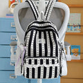 Striped Girls Backpack – Nylon School & Daily Commute Bag