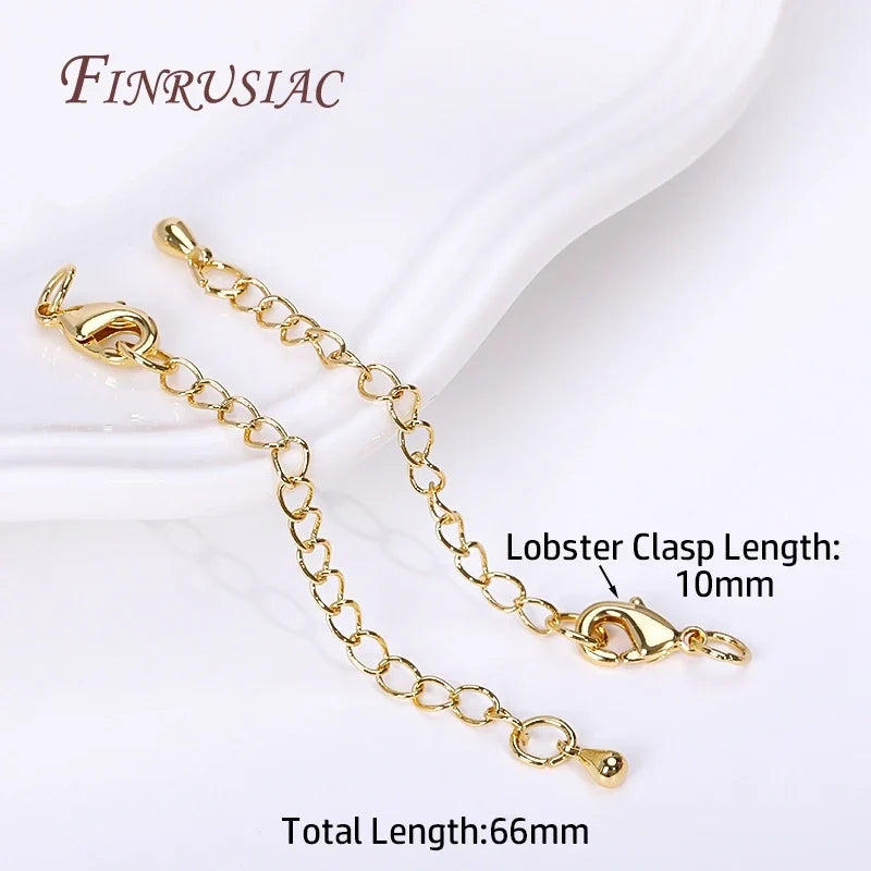 Gold Plated 66mm Extension Chain & Lobster Clasps – DIY Jewelry
