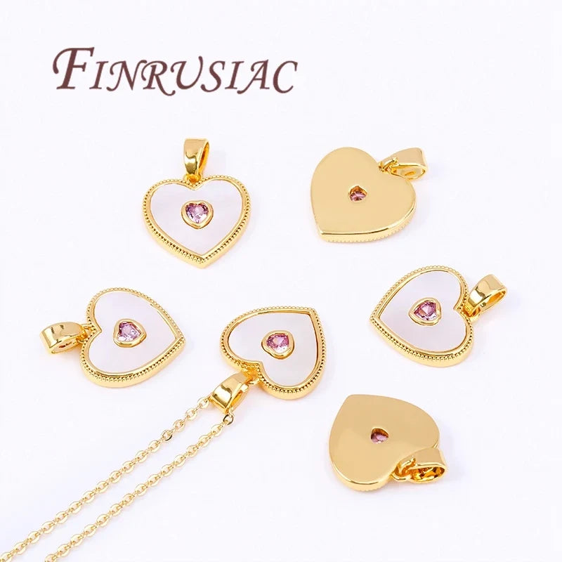 18K Gold Plated Shell Charms – DIY Necklace Pendant Findings