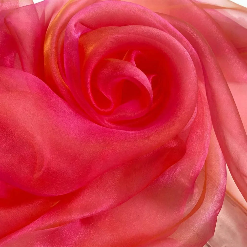 Two-Tone Gradient Organza Laser Fabric 150x100cm Polyester