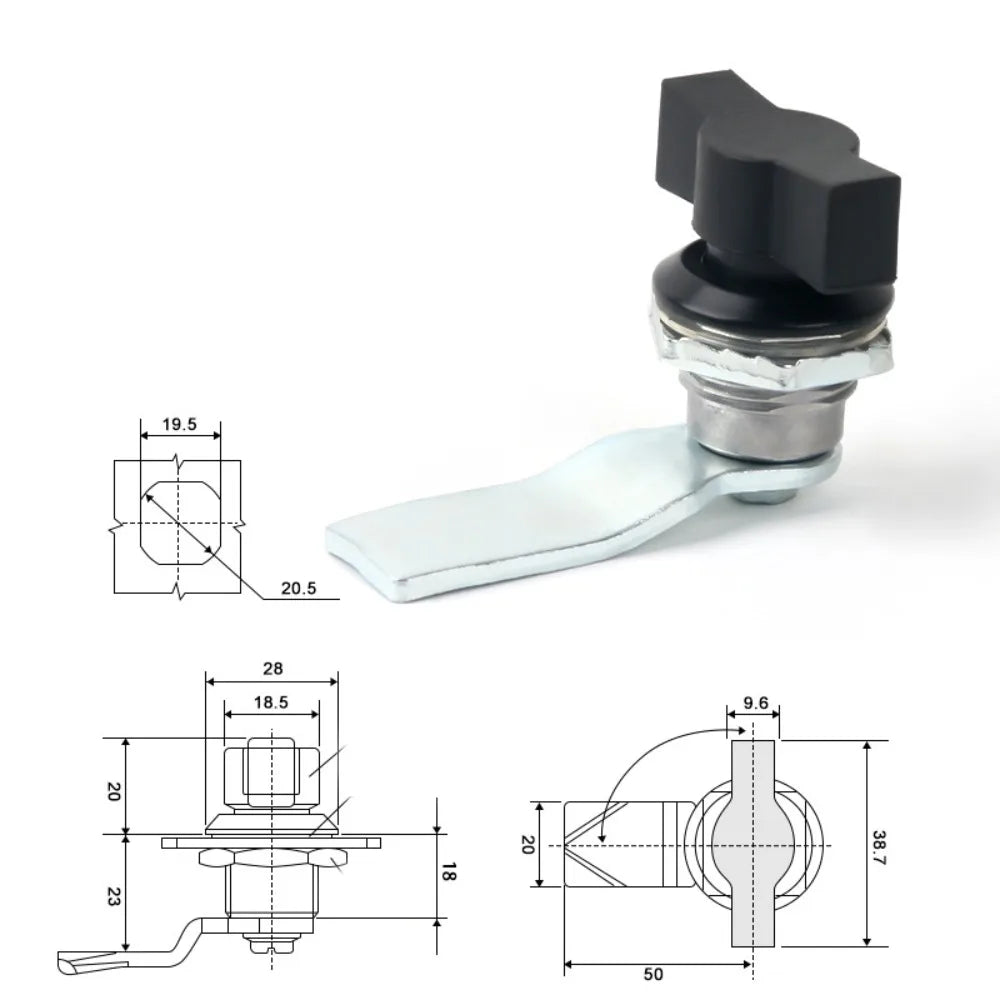 Stainless Steel Keyless Cam Lock for Cabinets & Distribution Boxes