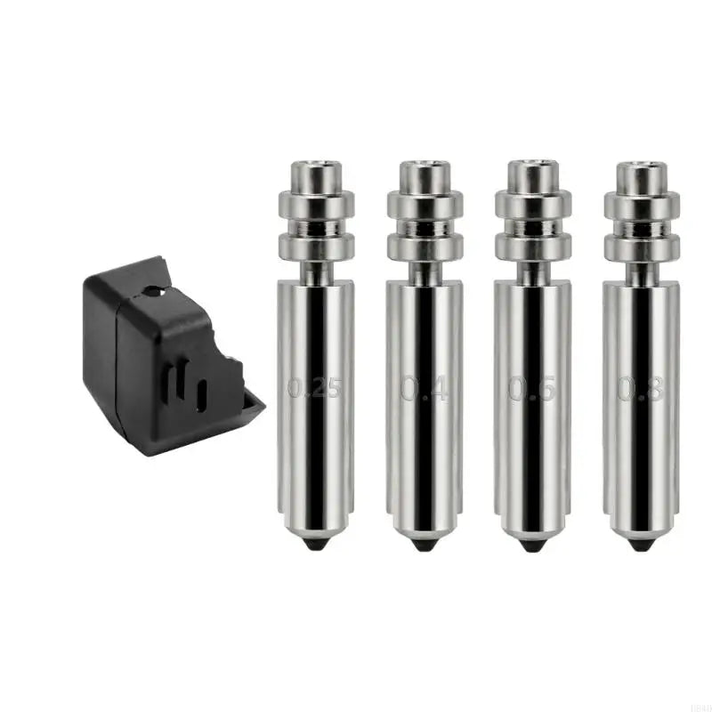 Hardened Steel 3D Printer Nozzle Set – 4 Diameters (0.25–0.8mm)