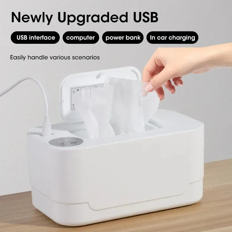 NOCCLILI USB Baby Wipes Warmer with LED Display | Car & Home