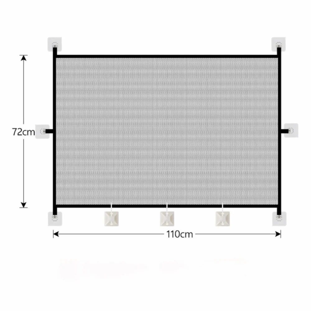 Retractable Folding Mesh Pet Safety Gate with Hooks | Dog Barrier