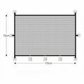 Retractable Folding Mesh Pet Safety Gate with Hooks | Dog Barrier