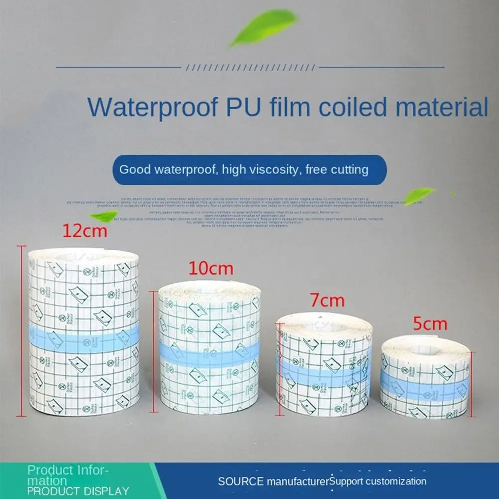 Waterproof Transparent PU Film Adhesive Bandage Tape Roll