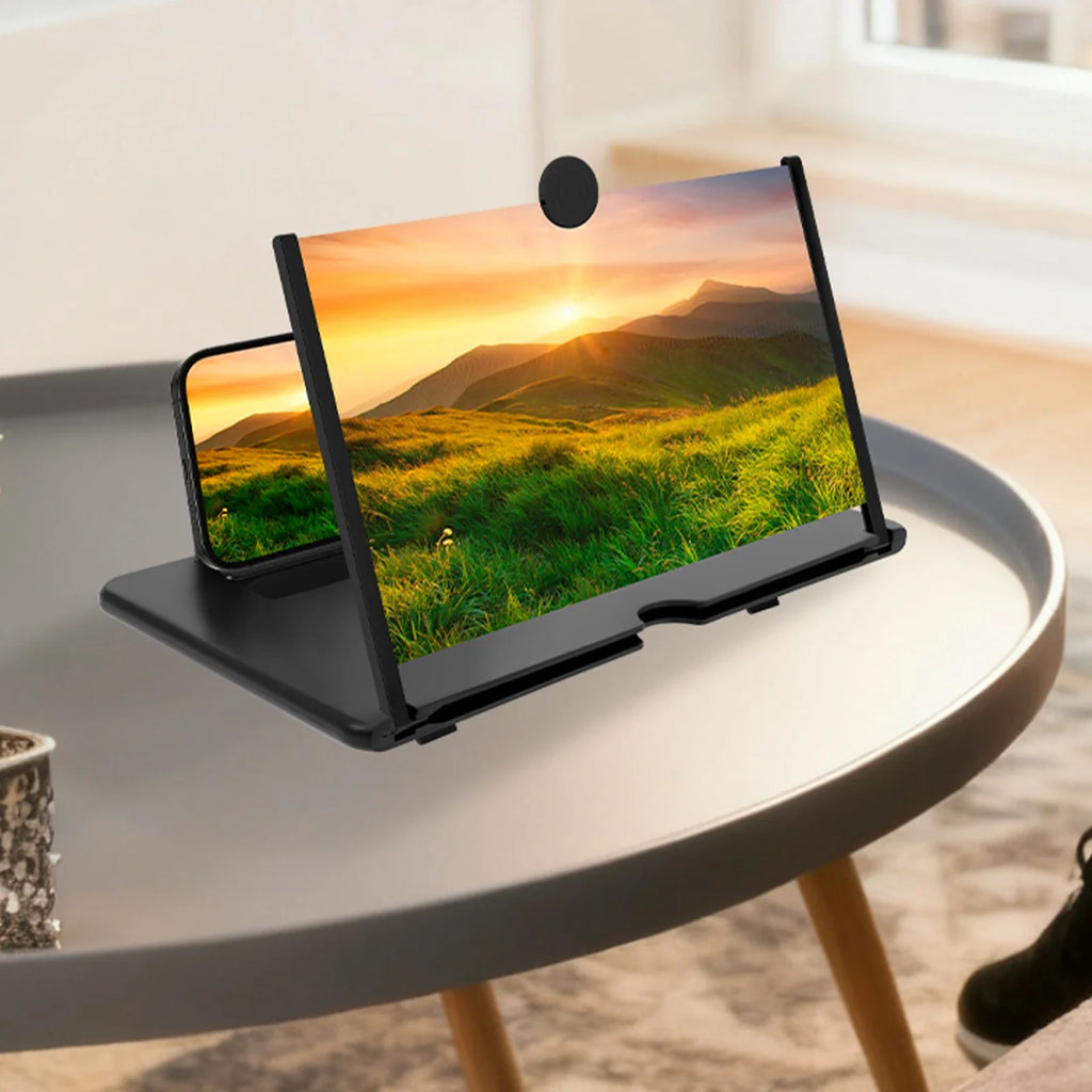 HD Phone Screen Magnifier 10/12/14 Inch Foldable Stand