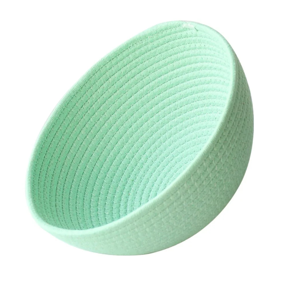 Washable Cotton Rope Round Cat Bed with Climbing Frame