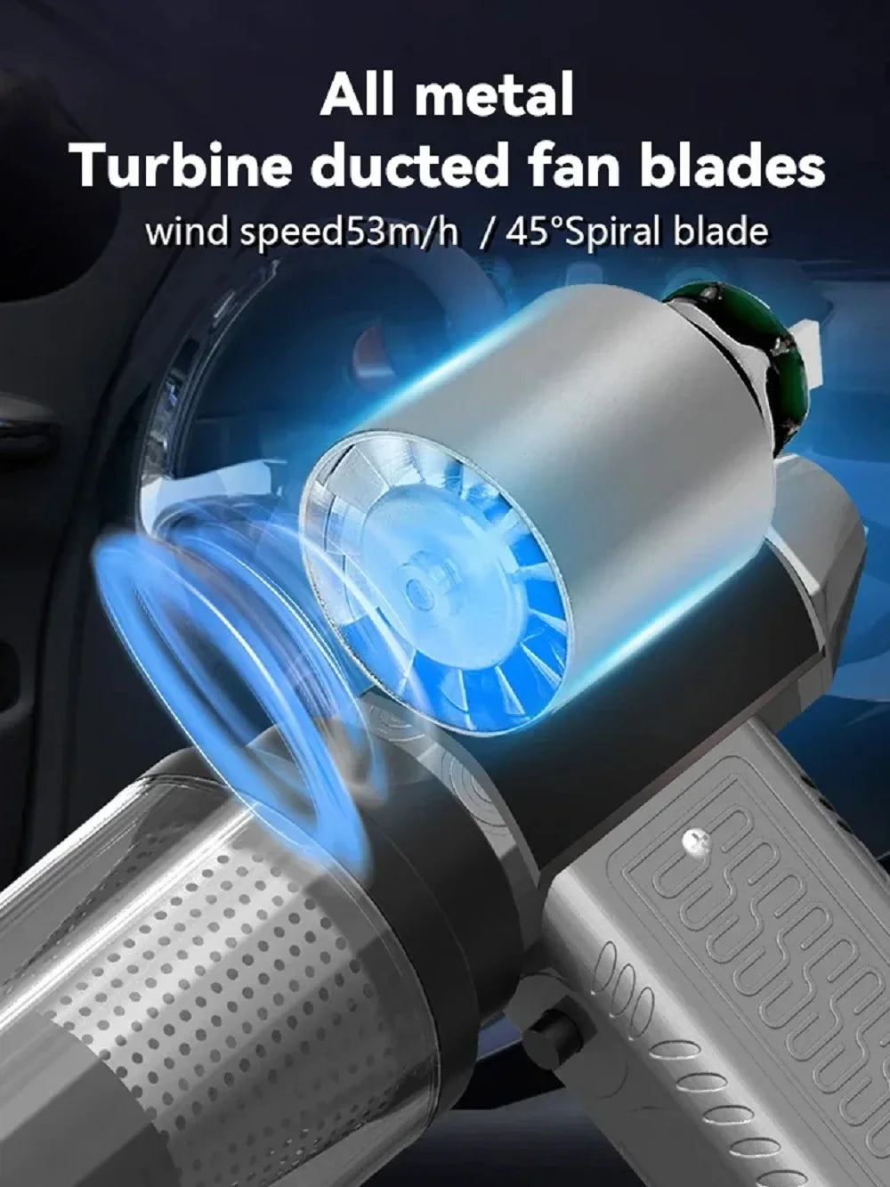 130,000 RPM Cordless Handheld Vacuum & Air Duster | Car & Home