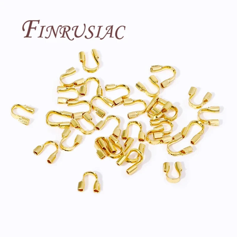 14K Gold Plated Wire Protectors U-Shape Loops | Jewelry Making
