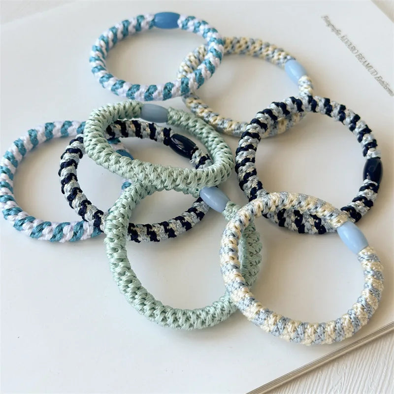 8-Pack Colorful Elastic Hair Ties for Ponytails & Hairstyles