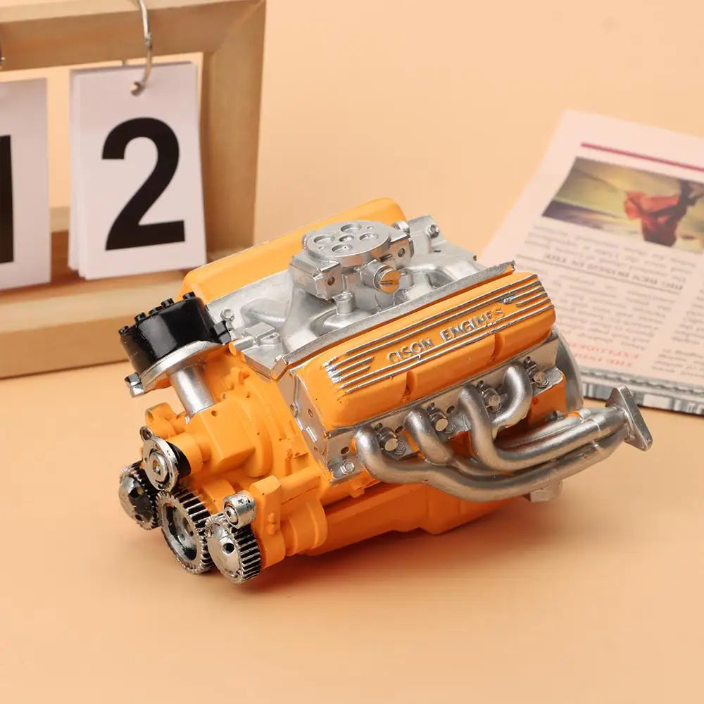 Resin V8 Car Engine Model – DIY Simulation Kit for Adults