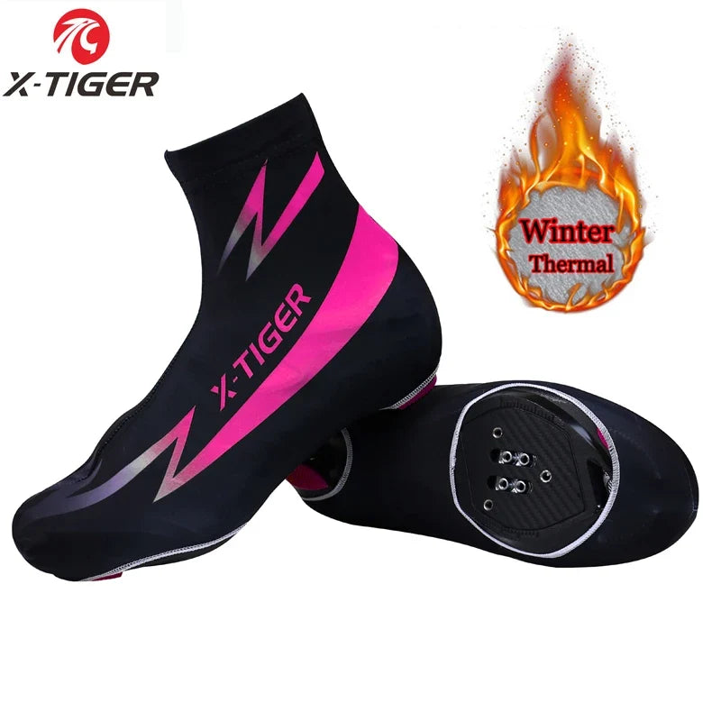 X-TIGER Winter Thermal Cycling Overshoes | Fleece Bike Shoe Cover