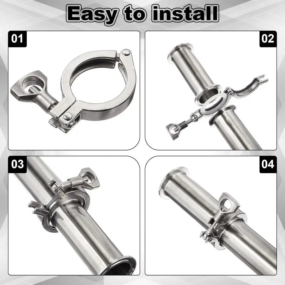 SS304 Stainless Steel Tri Clamp Fitting with Silicone Gasket