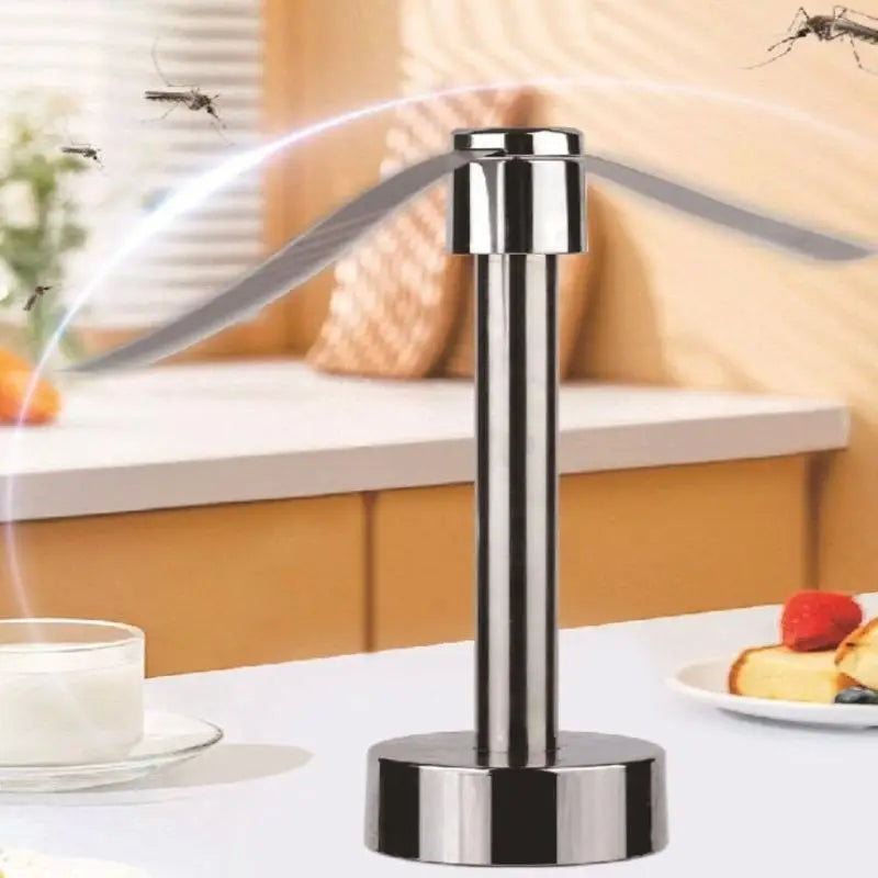 Portable Stainless Steel Fly Repellent Fan | Battery Powered