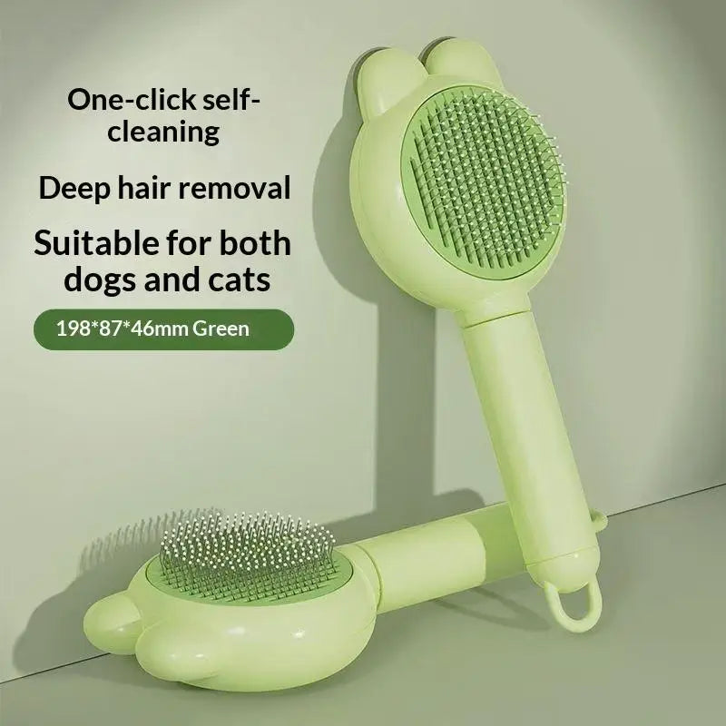 Self-Cleaning Pet Grooming Brush for Dogs & Cats