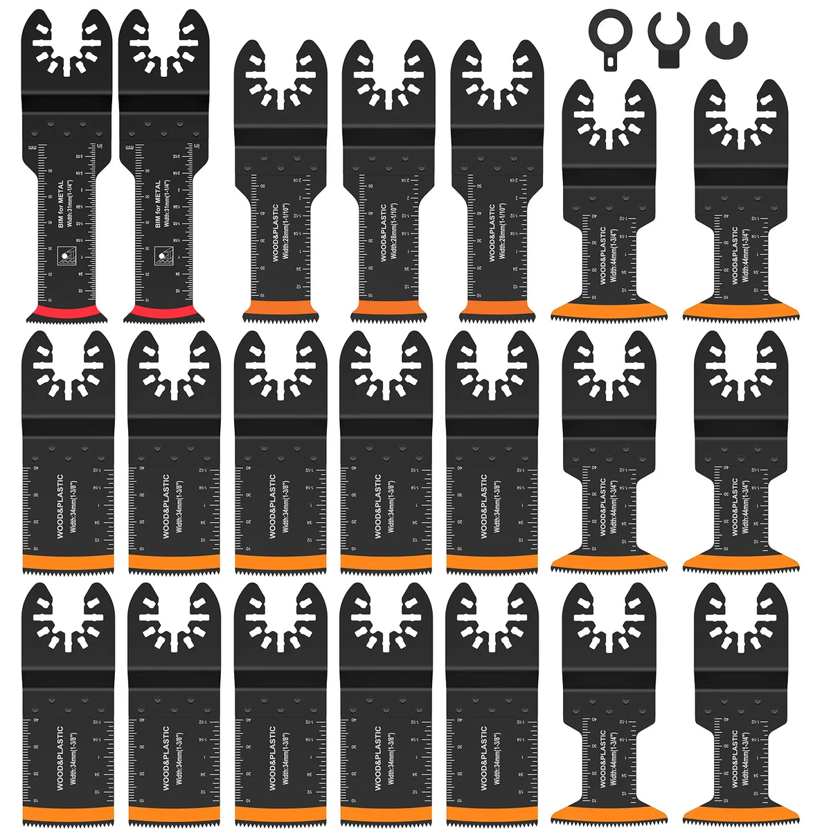Oscillating Multitool Saw Blades – 24 Pc High Carbon Steel Set