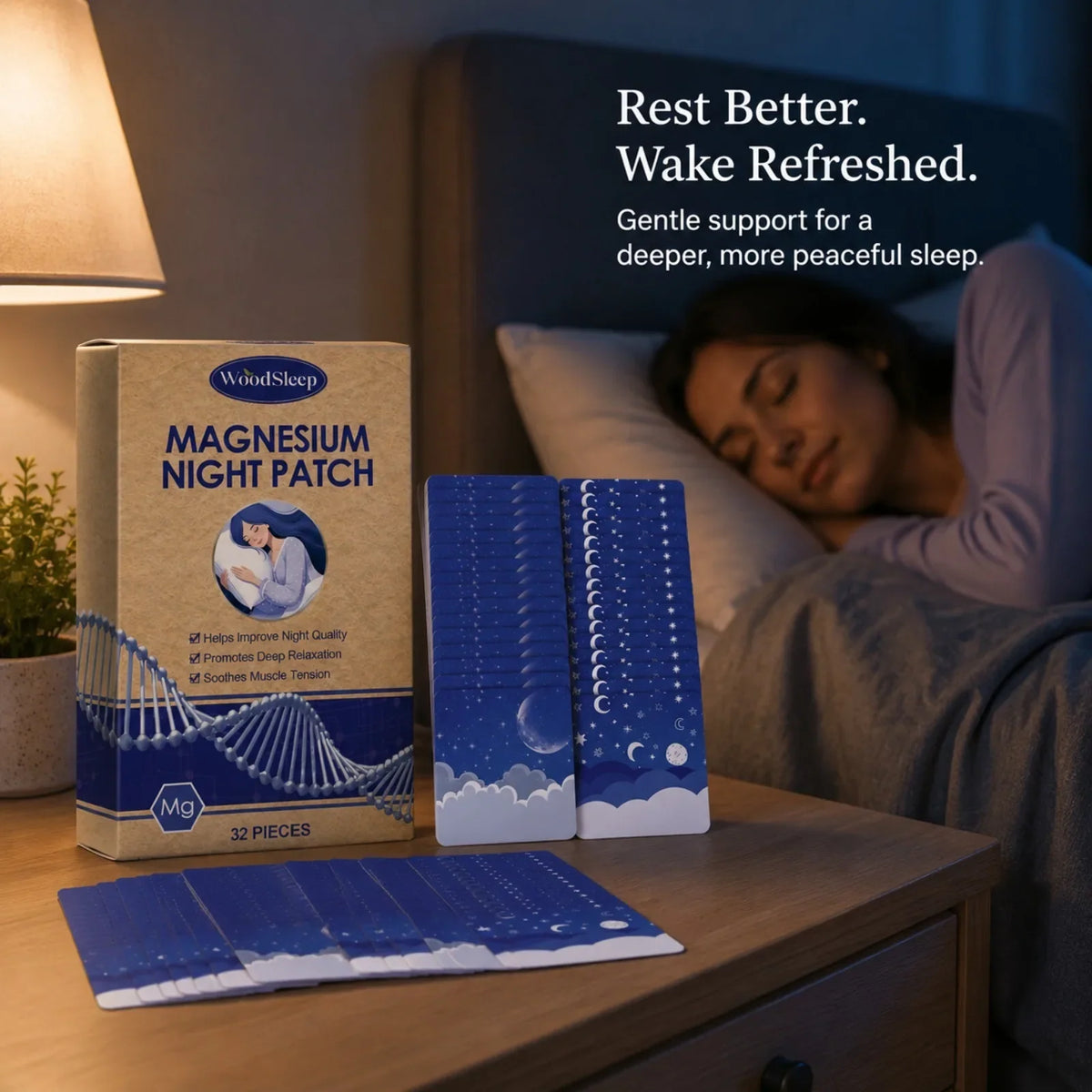 Magnesium Sleep Patches – Relaxation & Calm Mood Night Rest