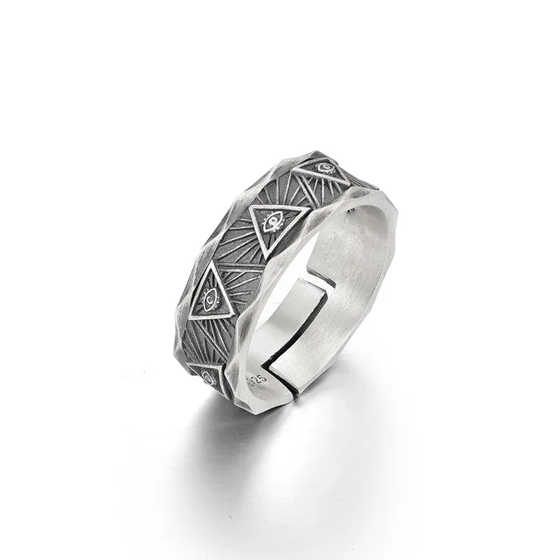 Vintage Punk Adjustable Ring – Eagle Tiger Snake Charm