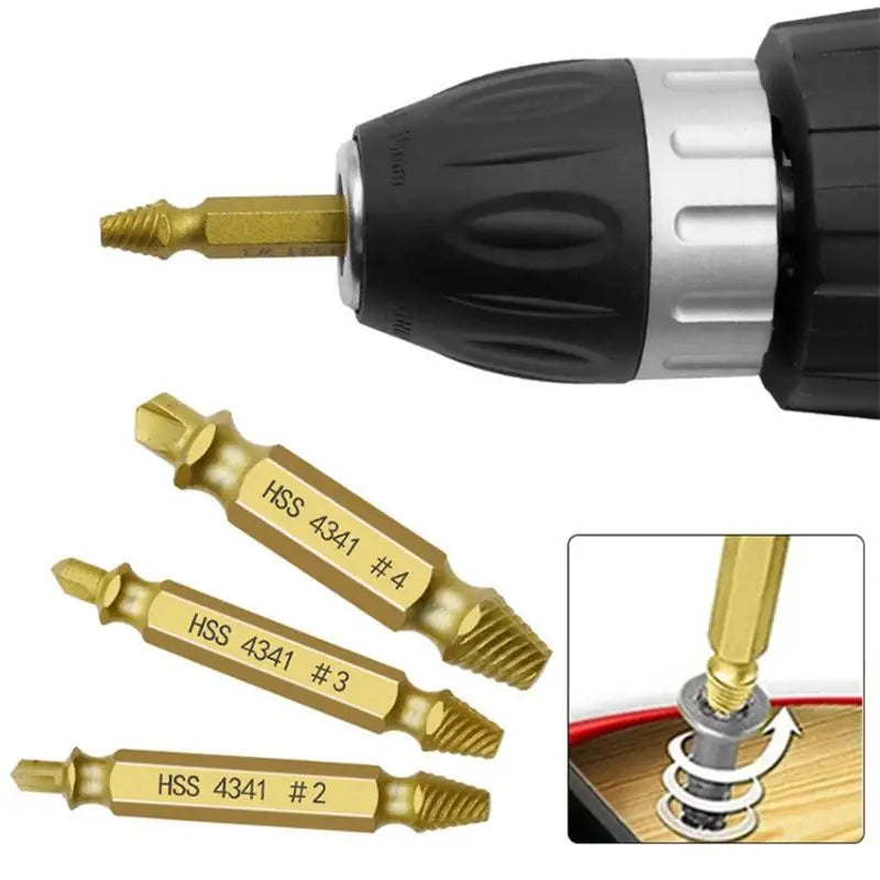 6-Piece Screw Extractor Set – Broken Bolt & Stripped Remover