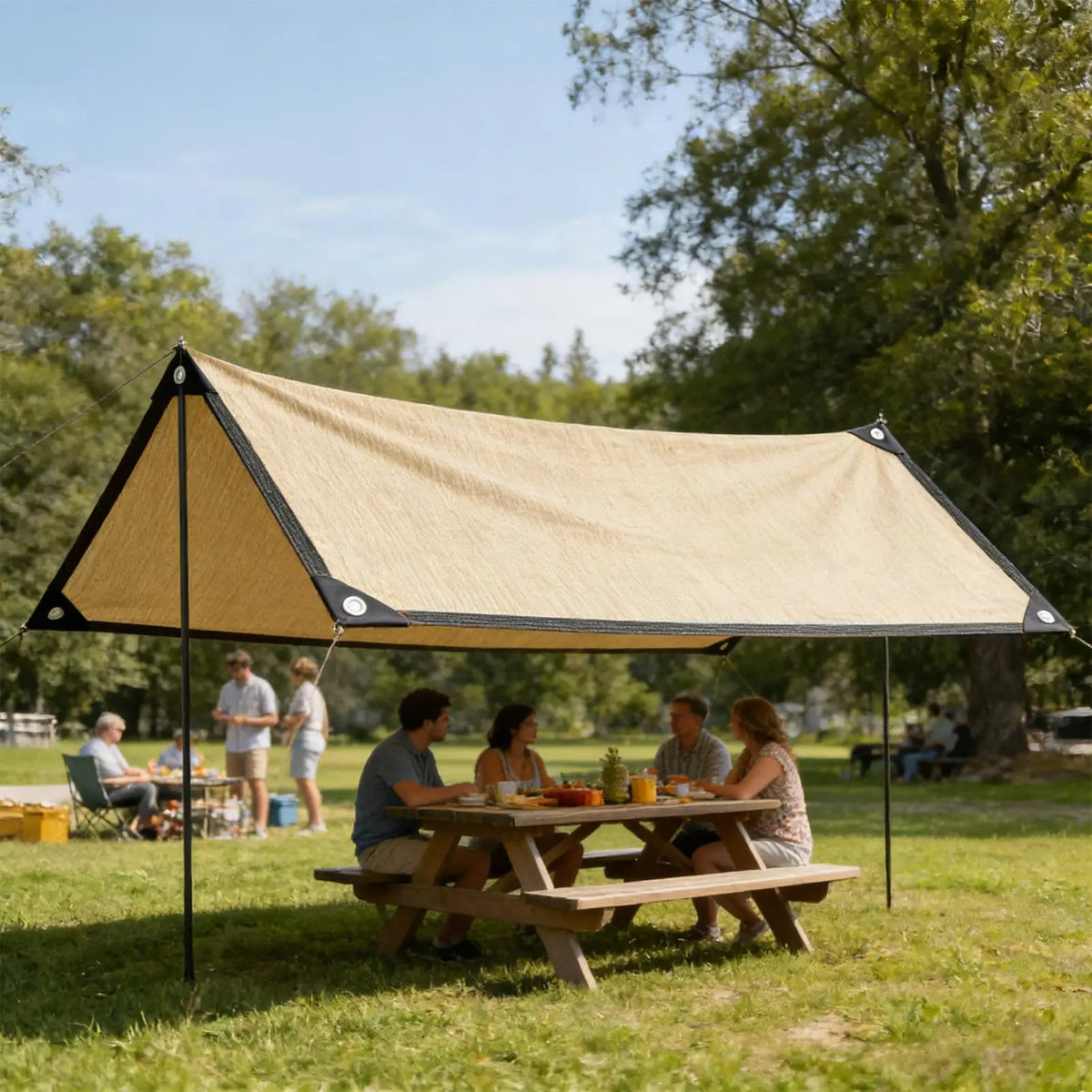 Rectangular Sun Shade Sail – 99% UV Block, Wind Resistant