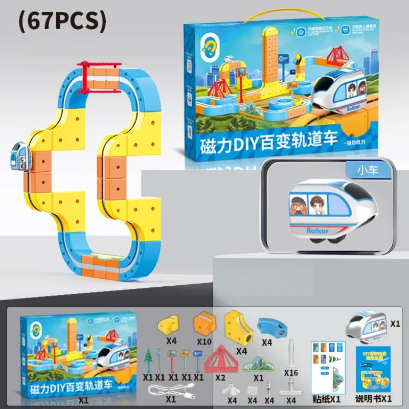 160-Piece Electric High-Speed Rail Train Building Blocks Set