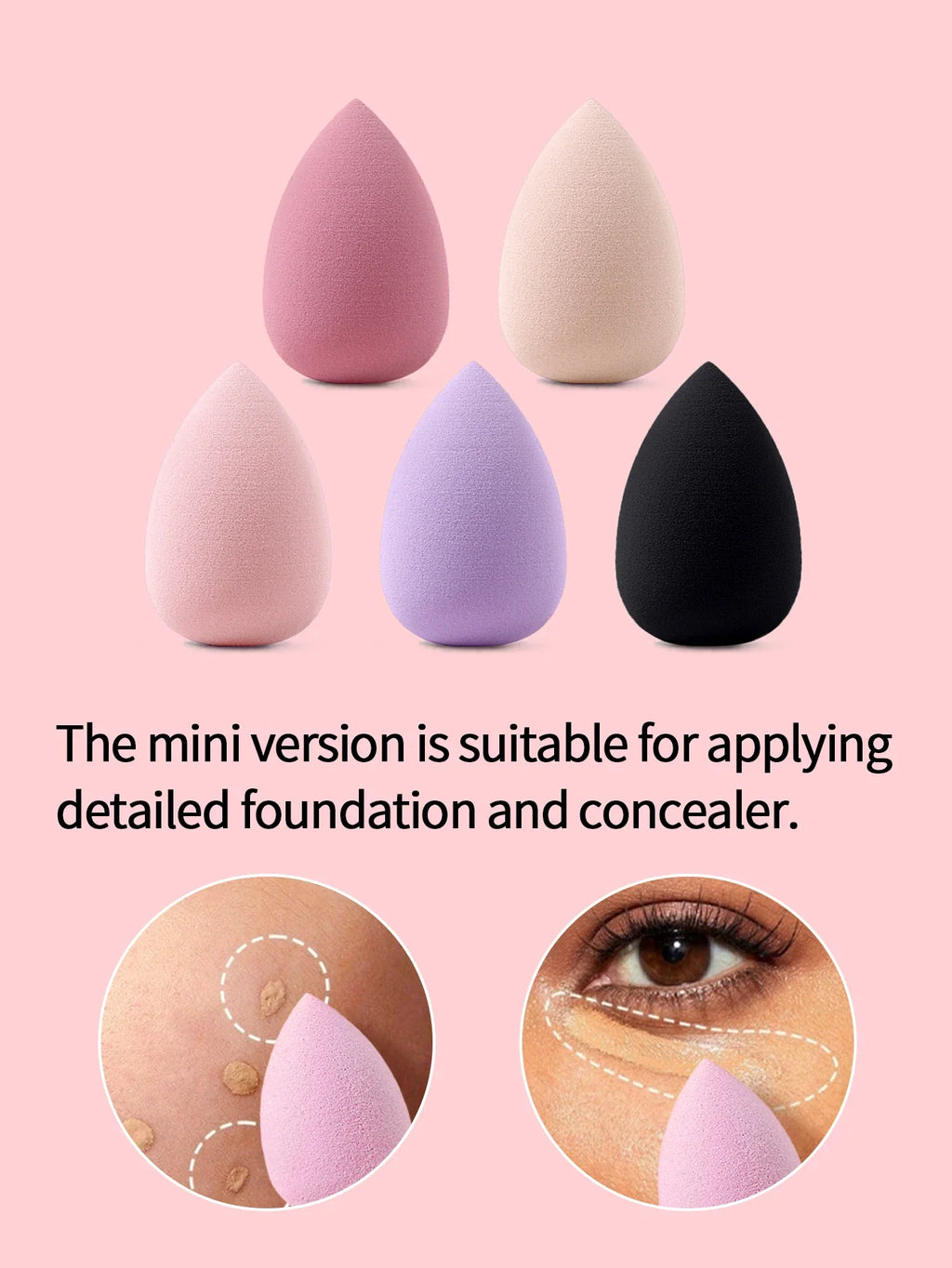 12Pcs Mini Makeup Sponges – Water-Expanding & Washable