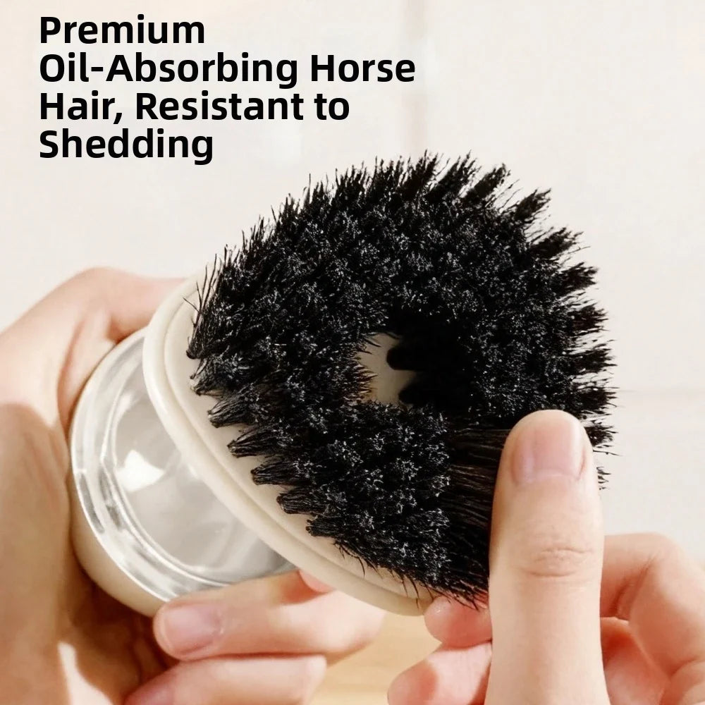 Self-Dispensing Dish Brush | Ergonomic Grip & Round Bristles