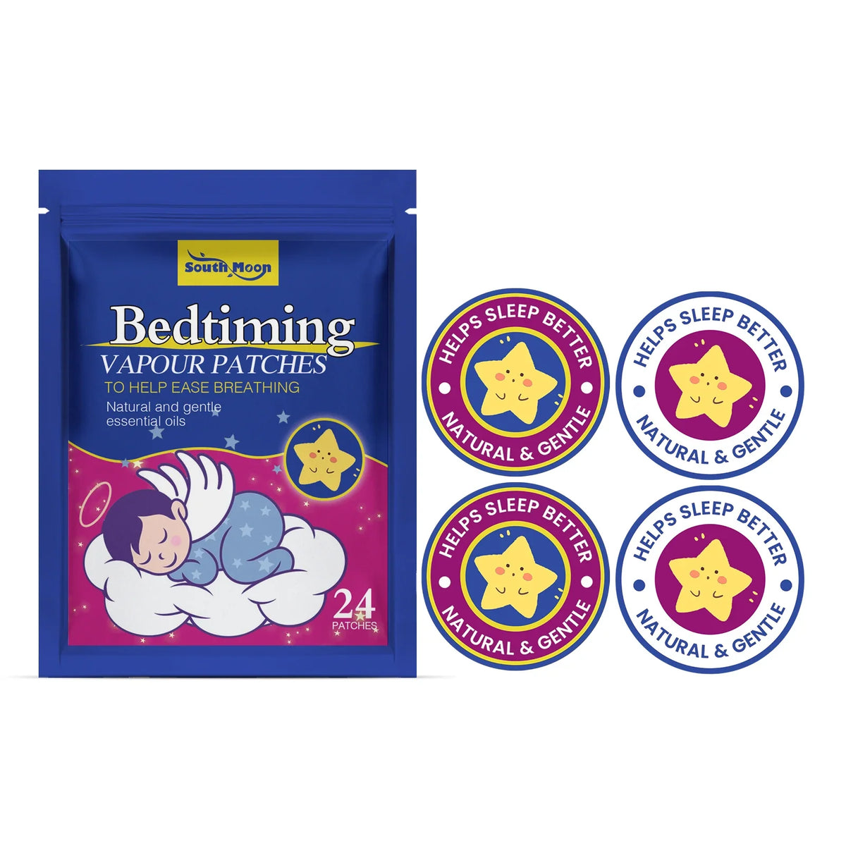 Nighttime Relaxation Patches – Essential Oil Sleep Stickers 24ct