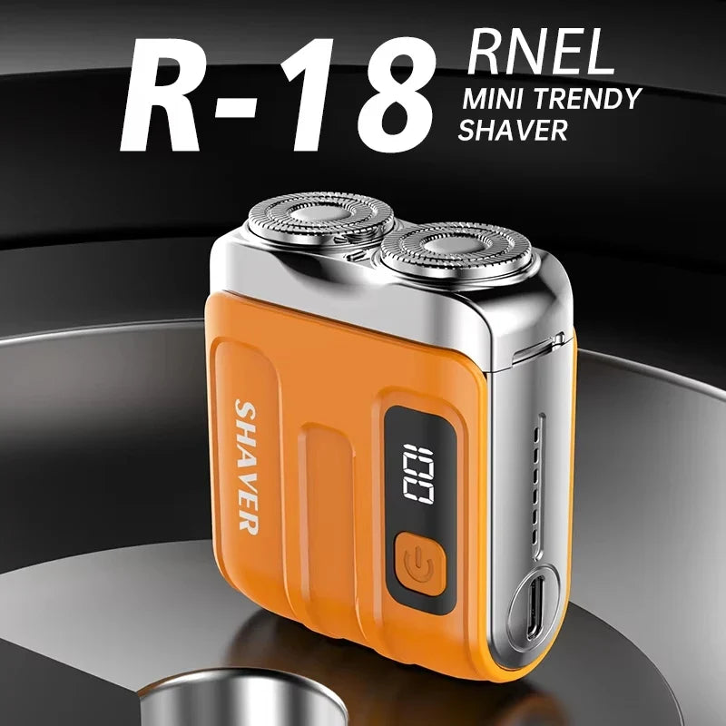 R-18 Mini Portable Electric Shaver – IPX7, LED, Type-C USB